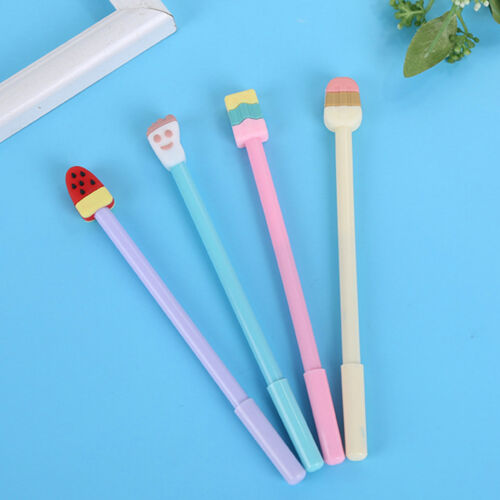 8pcs Kawaii Popsicle Ice Cream Gel Ink Roller Ball Point Pen School Kids Pens