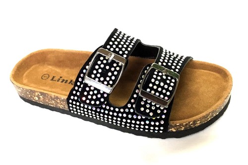 New Girls/' Rhinestone Buckle Straps Sandal Platform Footbed Shoe--**Jezebel-74K