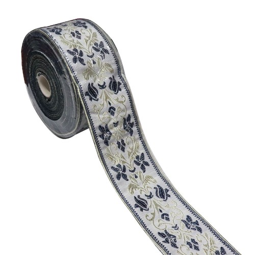 2Yard//roll 60MM Embroidered Grosgrain Ribbon Jacquard Tapes DIY Crafts Materials