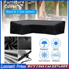 L Shaped Garden Furniture Cover Waterproof Heavy Duty Rattan Corner Outdoor Sofa