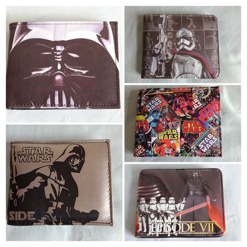STAR Wars Darth Vader kylo REN CAPITANO Phasma Bi Piega Portafogli