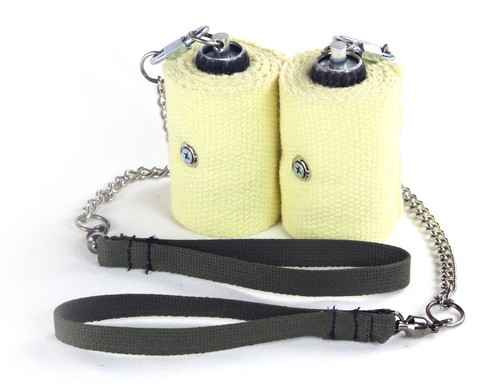 Twisted Link Chain Fire Poi Ball Bearing 3/" Kevlar Wick Trick Concepts