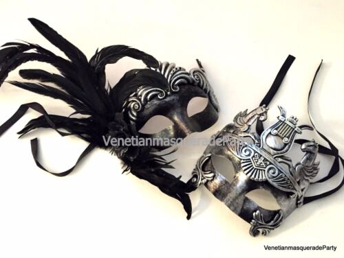 Man and woman feather Roman midnight Costume Party Masquerade ball prom Mask Fun 