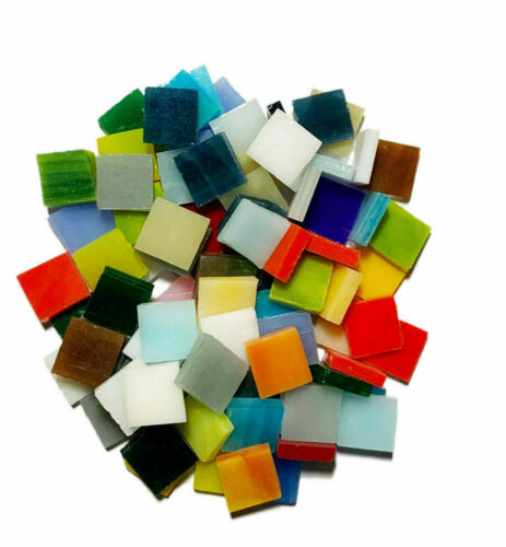 Coloful Stained Glass Mosaic Tiles For Crafts Wall Arts DIY Handwork 80pcs 