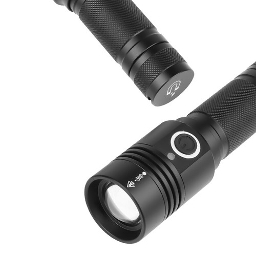 Flashlight Bright XHP50.2 LED Torch USB Rechargeable Zoomable LED Light Outd/_ YJ