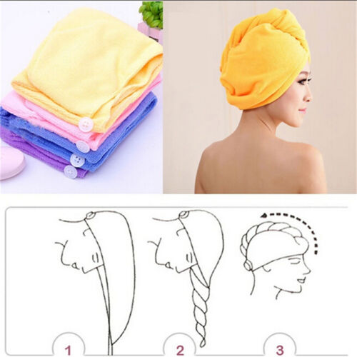 Microfiber Hair Wrap Towel Drying Bath Spa Head Cap Turban Twist Dry Shower#