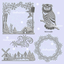 Wintertide Cadre hibou cristaux de glace Swirl décors de cristaux de glace cadre
