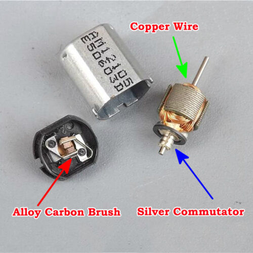 2PCS N20 DC 3.7V 30000RPM High Speed Mini 10mm*12mm Motor DIY RC Drone Aircraft