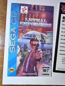 Lot of Batman Returns Sega CD Box & Manual W/ Reg Card + Lethal Enforcers Manual