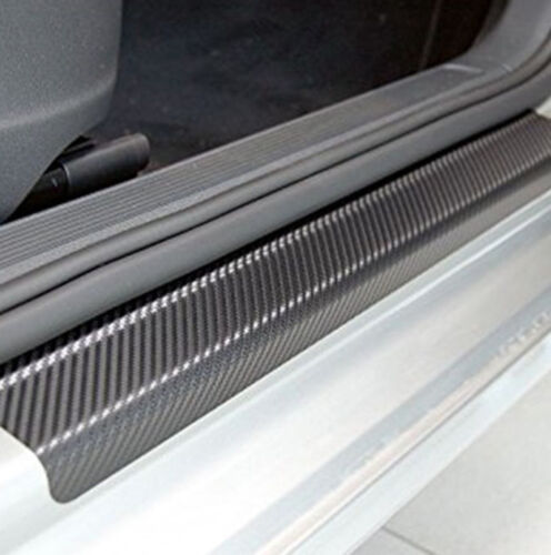 4x Car Door Sill Scuff Welcome Pedal Protect Carbon Fiber Sticker Anti Scratch