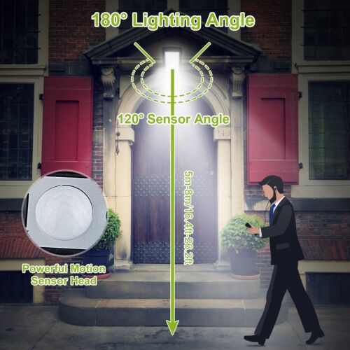 100 LEDs Solar Street Lights Outdoor Flood Light Motion Sensor Security Light 