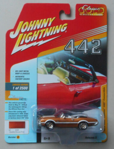 1972 Olds Cutlass 442 Convertible Bronze JOHNNY LIGHTNING DIE-CAST 1:64