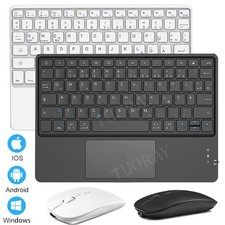 Bluetooth Tastatur Funk Maus Wireless Kabellos Keyboard PC iOS Layout QWERTZ DE