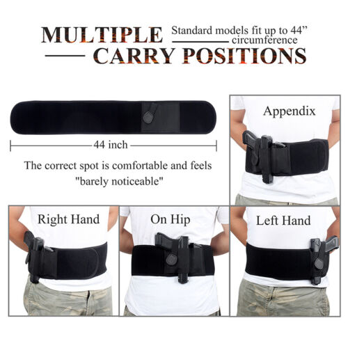 Tactical Elastic Concealed Carry Belly Band Waist Pistol Gun Holster Pouch ND/_fr