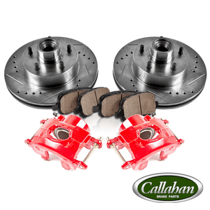 Front Red Brake Calipers and Rotors /& Ceramic Pads For Pair CAMARO FIREBIRD