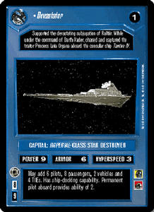Premiere Limited bordure noire BB Star wars ccg SWCCG Devastator légère usure