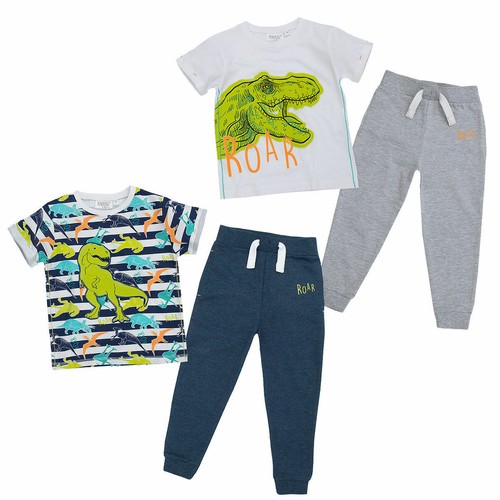 Garçons T Shirt Top Jogpants Ensemble 2 pièces Dinosaure Dino Coton Ensemble Cadeau 2-8 ans