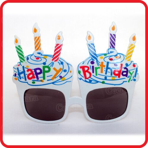 FUNNY HAPPY BIRTHDAY CANDLES CAKE PARTY GLASSES SUNGLASSES-COSTUME-DRESS UP-2 
