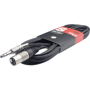 1 Câble Jack 6.35 Mâle Stéréo vers XLR 3 Broches Mâle Longueur 3 Métres