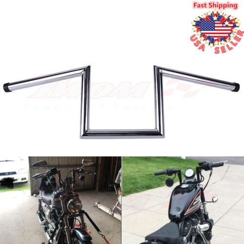 1 Diameter Ape Hangers Z-Bars Handle Bar For Harley Dyna Sportster 883 Chopper