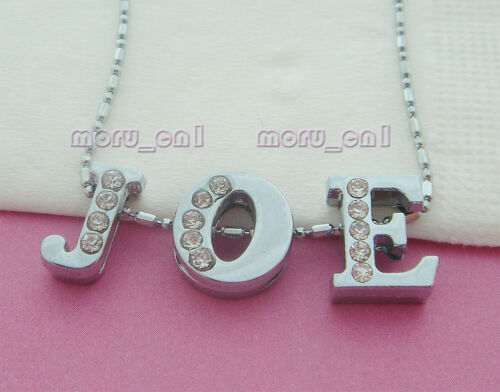 Personalized CZ Gems A TO Z Alphabet Letter 26 Initial Necklace Made in Korea 