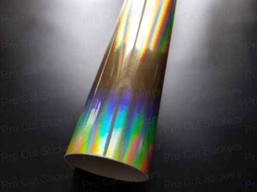 5cm Rising Sun Flags x2 Gold Hologram Neo Chrome JDM Car Stickers Decals 50mm