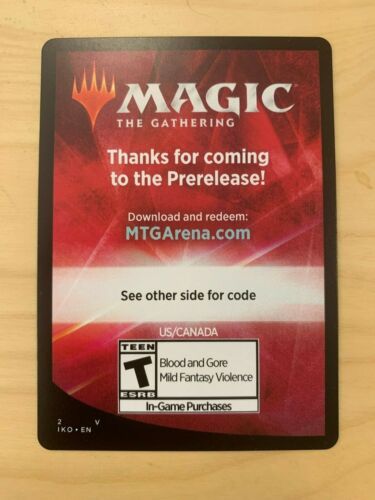 Magic the Gathering Arena Code from Ikoria Prerelease Kit 6 Digital Boosters MTG