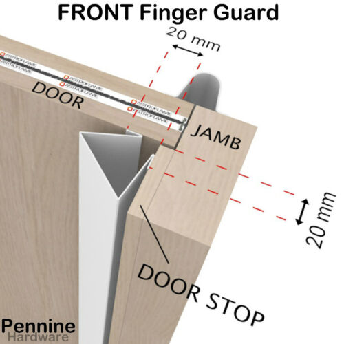 Door FINGER GUARD FRONT or REAR Trapped Finger Protector 1960mm PVC Nursery Shop