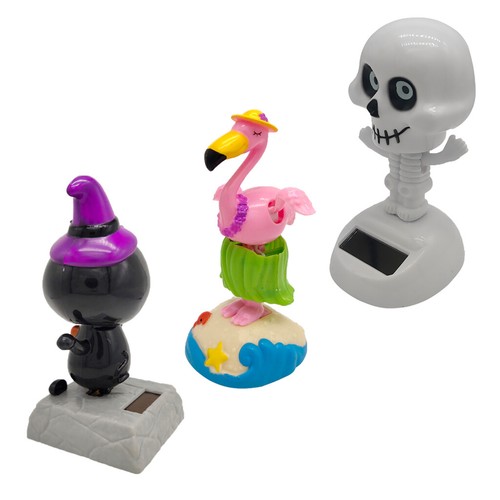 Geschenk für 3 Stücke Niedlicher Solarfigur Wackelfigur Tischdekoration