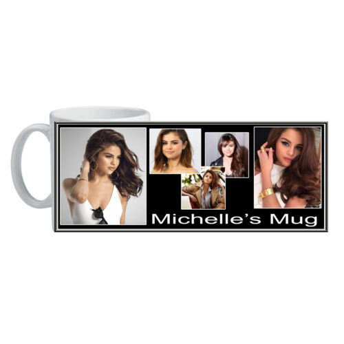 Selena Gomez custom printed mug personalised with your name unusual gift idea 