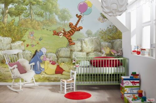 Giant Wall mural Wallpaper Disney baby room Winnie The Pooh roomNO ADHESIVE 