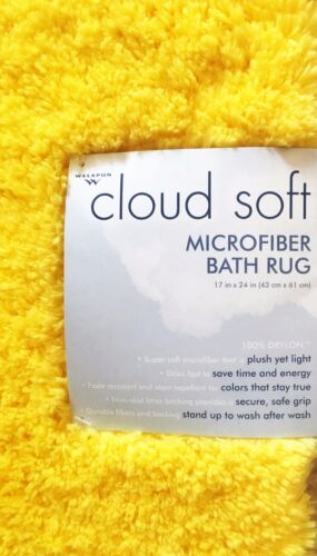 NEW CLOUD SOFT BRIGHT YELLOW MICROFIBER BATH RUG CARPET,FLO​OR MAT-SMALL,MEDIUM