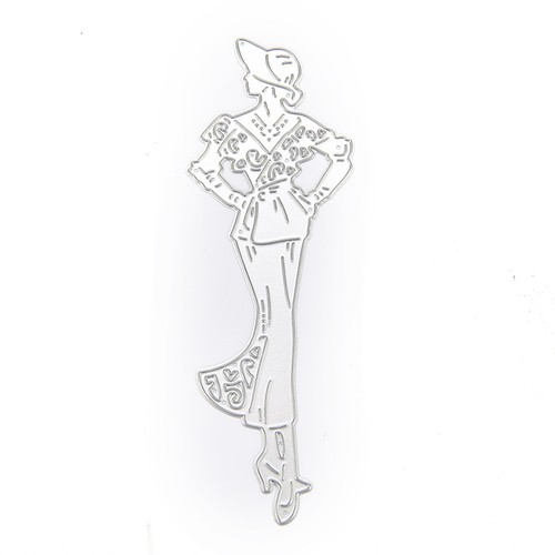 Girl Lady Metal DIY Cut Dies Stencil Scrapbook Album Paper Card EmbossingCrafJB