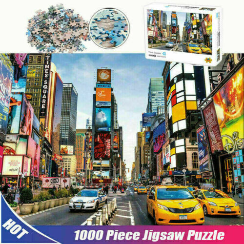 Jigsaw Puzzles 1000 Piece New York Times Square for Adult Kids Puzzle Home Decor