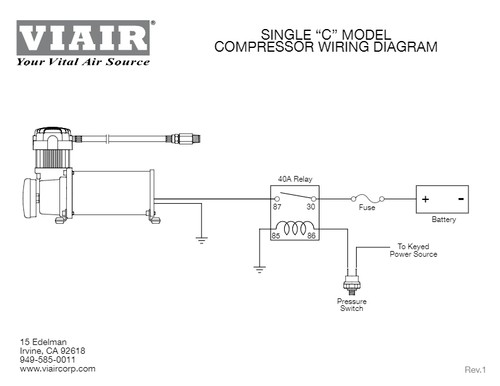 VIAIR 130PSI 1.27CFM 90 Series 97C 24V Compressor Universal Fit 02497