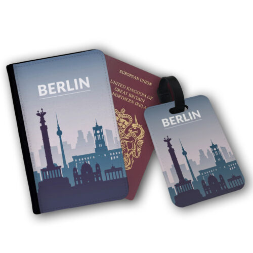 Berlin capitale de l/'Allemagne histoire Passport Wallet Travel protection Flip cover case