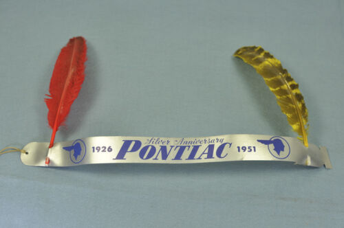 NOS 1926-1951 PONTIAC 25TH ANNIVERSARY FEATHER HEADBAND HEAD BAND