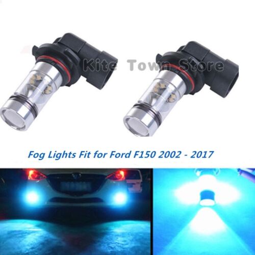 2x 100W Fog lights For Ford F150 2002-2016 Cree LED 8000K Ice Blue 2800LM 