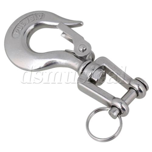 Silver American Style 304 Stainless Steel Swivel Lifting Chain Hook Latch 150KG