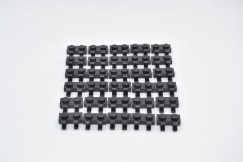 LEGO 30 x plaque 1x2 avec 2 clips noir plate with two Clips Black 60470