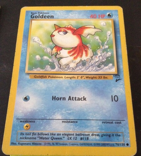 Goldeen #76//130 BASE 2 Set Pokemon Cards 2000 NM+