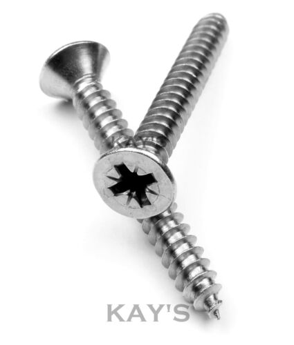POZI COUNTERSUNK SELF TAPPING SCREWS A2 STAINLESS STEEL TAPPERS No.6,8,10,12,