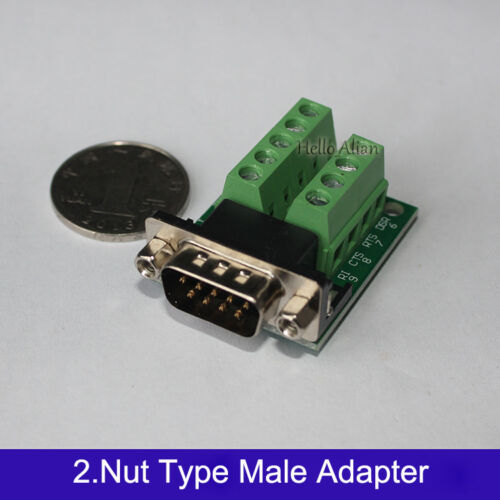 DB9 9-pin femelle Adaptateur connecteur port série RS-232 Interface Breakout Board