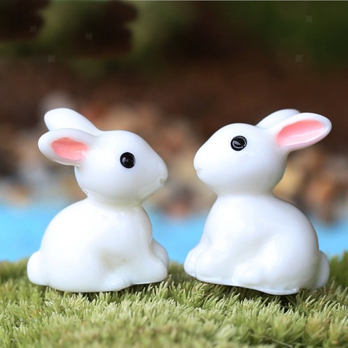 20pcs Miniature Dollhouse Bonsai Garden Landscape Decor Swan and Rabbit Type
