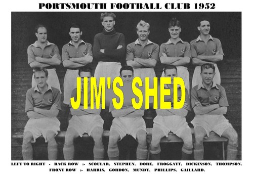 TEAM PRINT 1952 DICKINSON//FROGGATT//HARRIS//SCOULAR PORTSMOUTH F.C