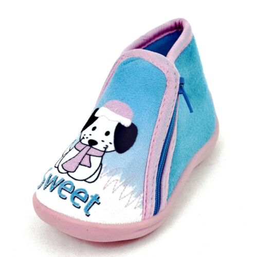 Schuhe Kinder Hausschuhe Reissverschluss Wagenschuhe Hund Blau Pink Grun 19 27 Baby Blowmind Com Br