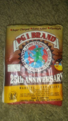 BRAND firecracker LABELS .. 5 P.G.I. VERY VINTAGE !! FIVE PACKS...SEALED.