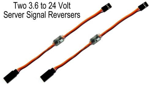 Two 2X High Voltage Servo Signal Reversers JR Futaba RC Airplane V-Tail Reverse