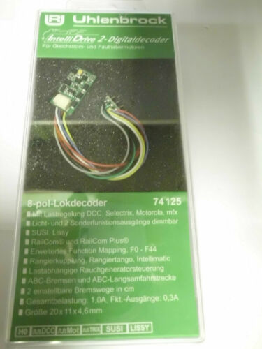 nuevo conector ov Uhlenbrock 74125 intellidrive lokdecoder multi protocolo mfx 8-pol