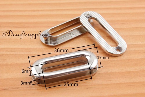 eyelets alloying metal screw on eyelet grommets nickel oval 8 sets 25 mm Z39B